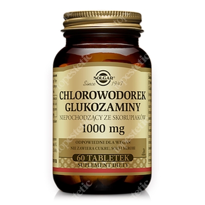 Solgar Chlorowodorek Glukozaminy 1000 mg Niepochodzący od skorupiaków 60 tabl.