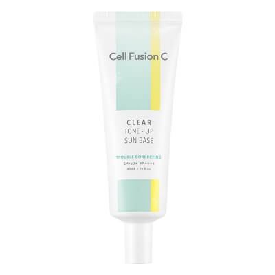 Cell Fusion C Clear Sun Base SPF 50+/PA++++ Kryjąca baza pod makijaż dla skóry wrażliwej, trądzikowej z bardzo wysoką ochroną przeciwsłoneczną 50 ml