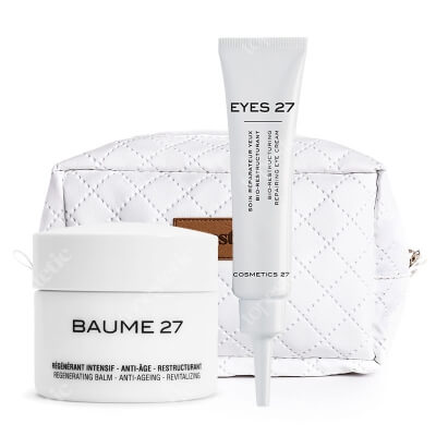 Cosmetics 27 Baume 27 + Eyes 27 ZESTAW Biostymulujący krem naprawczy 30 ml + Bio-naprawczy krem korekcyjny do oczu 15 ml + Kosmetyczka 1 szt