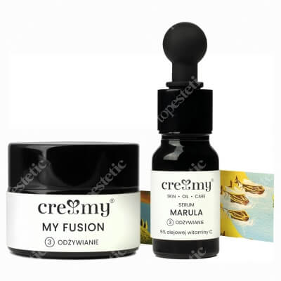 Creamy Serum Marula + My Fusion ZESTAW Serum odżywcze do twarzy 10 ml + Lekki krem nawilżający do twarzy na dzień 15 g