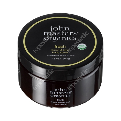 John Masters Organics Fresh Lemon & Lime Body Scrub Odświeżająca cytryna i limonka – peeling do ciała 136 g