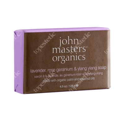 John Masters Organics Lavender, Rose geranium & Ylang Ylang Soap Mydło lawenda, róża geranium i ylang ylang 128 g