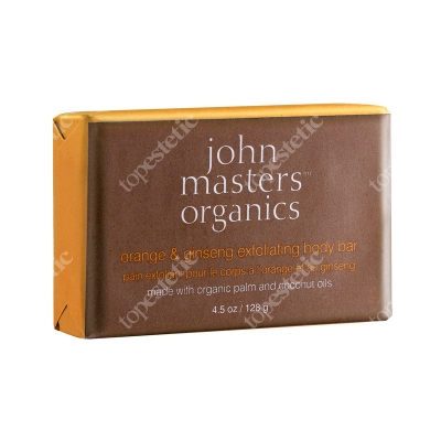 John Masters Organics Orange & Ginseng Exfoliating Body Bar Mydło złuszczające z pomarańczą i żeń-szeniem 128 g
