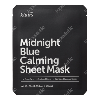 Klairs Midnight Blue Calming Sheet Mask Łagodząco-chłodząca maseczka w płachcie 1 szt.