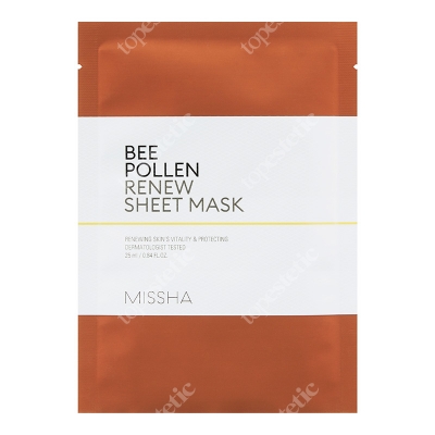 Missha Bee Pollen Renew Sheet Mask Nawilżająca maseczka w płachcie na bazie ekstraktu z pyłku pszczelego 25 ml
