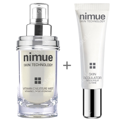 Nimue Skin Regulator + Vitamin C Moisture Mist ZESTAW Krem regulujący 15 ml + Mgiełka z witaminą C 60 ml