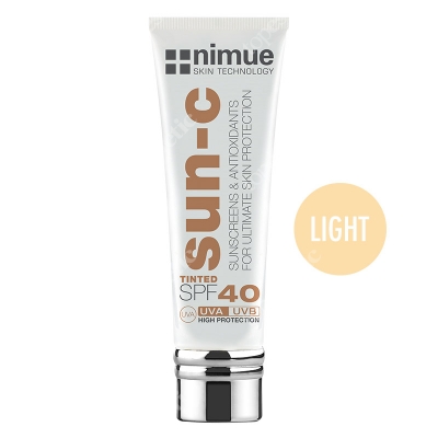 Nimue Sun-C Tinted SPF 40 Barwiony krem przeciwsłoneczny, kolor Light 60 ml