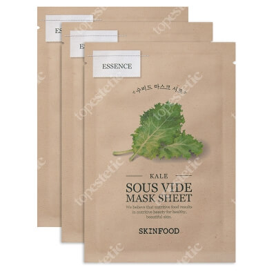 Skinfood Kale Sous Vide Mask Sheet x 3 ZESTAW Maseczka w płachcie 20 g x 3
