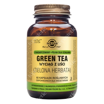 Solgar Zielona Herbata Wyciąg z liści Green Tea 60 kapsułek
