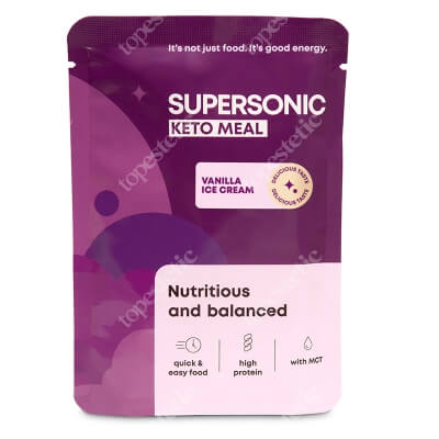 Supersonic Keto Meal Posiłek na diecie keto low/carb - Lody waniliowe 80 g