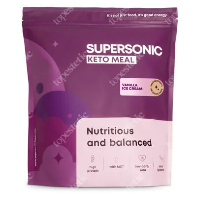 Supersonic Keto Meal Posiłek na diecie keto low/carb - Lody waniliowe 800 g