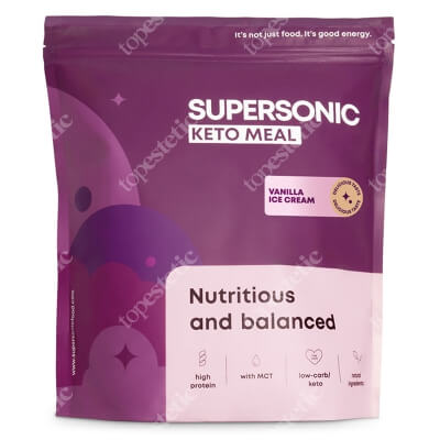 Supersonic Keto Meal Posiłek na diecie keto low/carb - Lody waniliowe 800 g