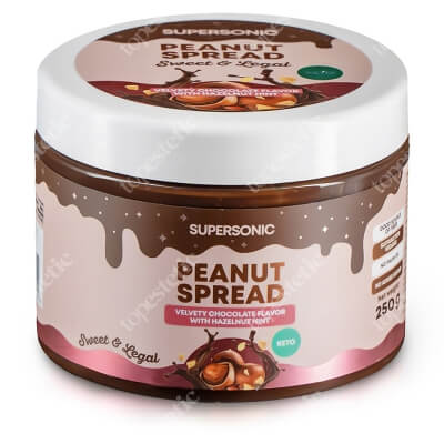 Supersonic Peanut Spread Low Carb Krem orzechowy z niską zawartością cukrów i węglowodanów - Czekolada z nutą orzechową 250 g
