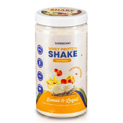 Supersonic Whey Protein Shake Proteinowy shake z kolagenem - Karmel i śmietanka 560 g