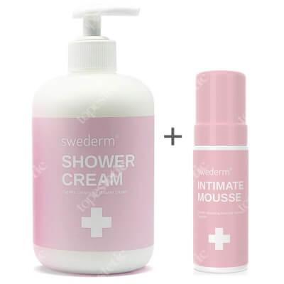 Swederm Shower Cream + Intimate Mousse ZESTAW Krem myjący pod prysznic 500 ml + Pianka do higieny intymnej 150 ml