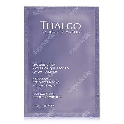 Thalgo Hyaluronic Eye Patch Masks Płatki z kwasem hialuronowym na okolice oczu 8 x 2 patchs